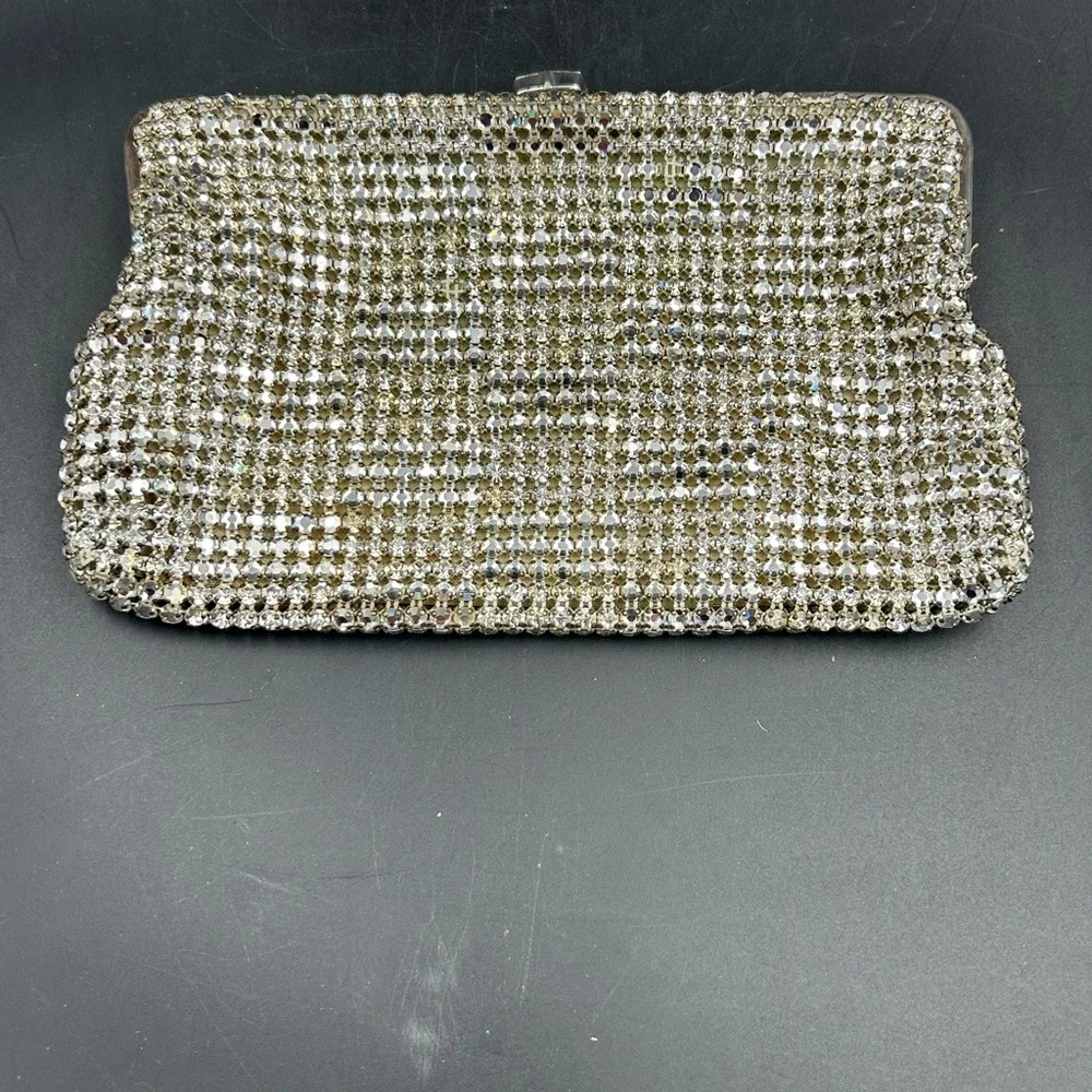 Vintage Walborg W Germany rhinestone & faux diamond Clutch - Picture 4 of 7